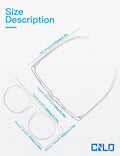 Blue Light Blocking Glasses,Computer Glasses,Anti Eyestrain, Lightweight Frame Eyeglasses,Men/Women… (Crystal)