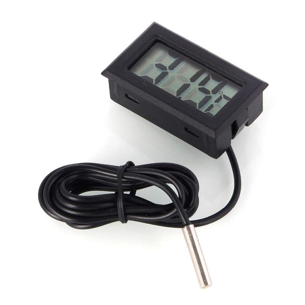 ACEIRMC Black Digital LCD Thermometer Temperature Monitor with External Probe for Fridge Freezer Refrigerator Aquarium -Fahrenheit (10pcs)