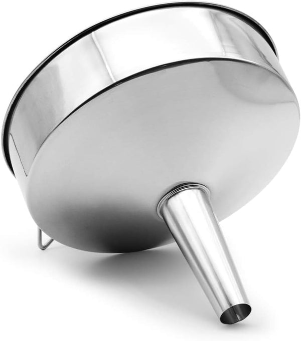 Super Large Stainless Steel Large Funnel with Detachable Strainer/Filter for Cooking Oil and Transmission Liquid and Powder, Food Grade Metal
