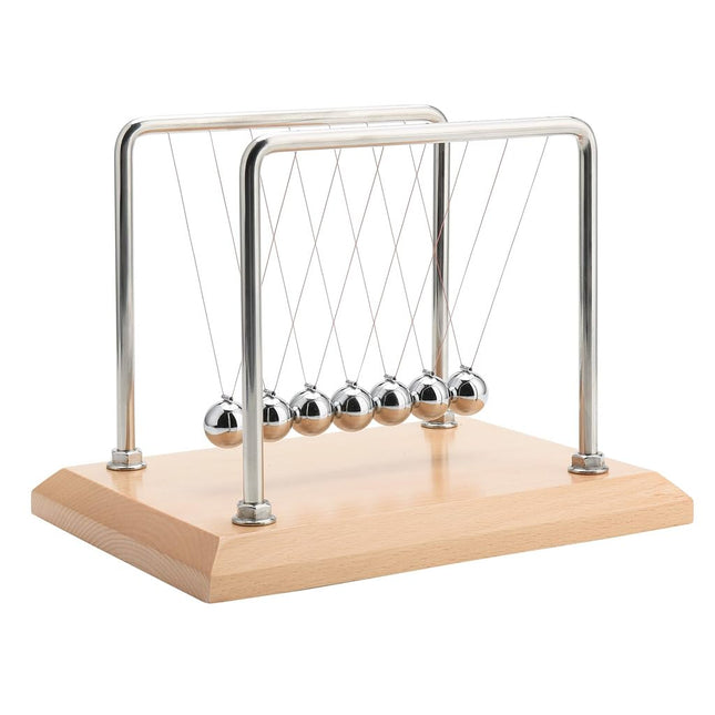 CERROPI Large Newtons Cradle Pendulum with 7 Balls, Physics Perpetual Motion Des