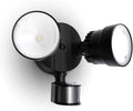 LUTEC Shrimp P6221B-PIR24 2000 Lumen 18 Watt 26 LED Motion Activated Integrated Dual-Head Floodlight Outdoor, IP54 Waterproof Exterior Security