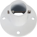 HECASA Deck Anchor Flange Cast Above Ground Pool Ladders Handrails or Slide | 1 7/8" Inch Diameter of 1.9" Aluminum White (1Pc)