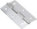 Mcredy Stainless Steel Cabinet Door Hinges 3 Inch, Silver, 12 Pcs | Folding Interior Door Hinges for Wooden Box, Effortless Operation, Easy
