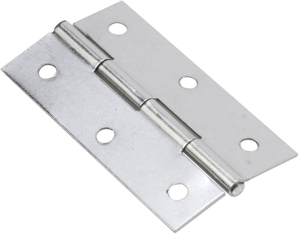 Mcredy Stainless Steel Cabinet Door Hinges 3 Inch, Silver, 12 Pcs | Folding Interior Door Hinges for Wooden Box, Effortless Operation, Easy