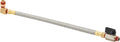 Extended Tank Drain Valve Assembly Kit Flexible Braided Steel Tube 15 Inch 1/4 Inch NPT Pipe Fitting for Air Compressor