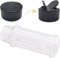 OJYUDD 16 Pack 3.4oz/100ml Plastic Spice Bottles Set,Empty Seasoning Containers with Black Cap,Clear Reusable Containers Jars for