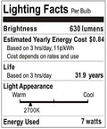 12V LED Light Bulb 7W 630Lm AC/DC10-30Volt Low Voltage E26 Base (2700K Warm White)40-60 Watt A19 Bulbs Equivalent,Landscape Garden Yard, 12volt