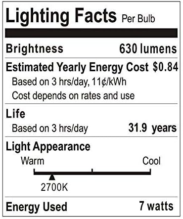 12V LED Light Bulb 7W 630Lm AC/DC10-30Volt Low Voltage E26 Base (2700K Warm White)40-60 Watt A19 Bulbs Equivalent,Landscape Garden Yard, 12volt