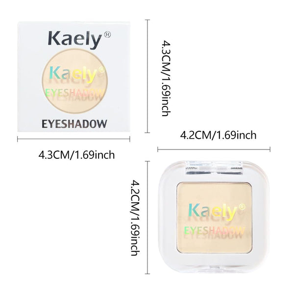Kaely Pressed Single Eyeshadow Makeup, Vanilla Nude Beige Matte Highly Pigmented Monochrome Eye Shadow Palette, Waterproof Neutral Powde Mini