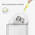 EKO 21 Gallon / 50-90 Liter, 60 Count Drawstring Trash Bags, Extra-Strong Unscented Garbage Bags, Easy-Dispense Roll for Kitchen & Household Use,