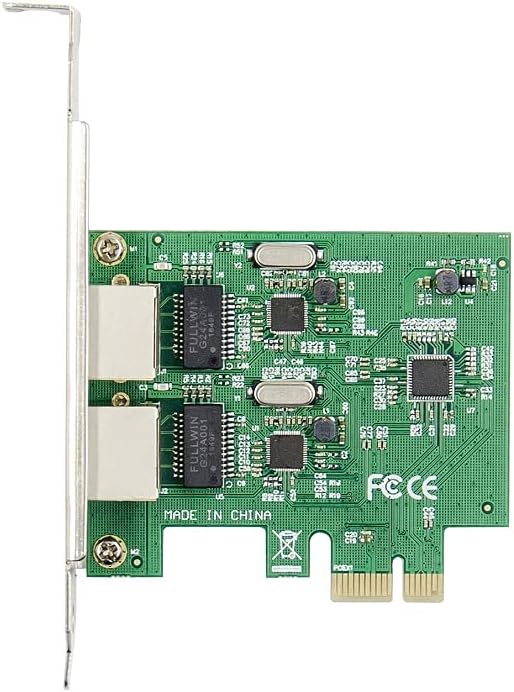 XM-NA3820 PCI-E 2-Port Dual 10/100/1000Mbps Gigabit Ethernet PCI Express (Pcie X1) Server Network Card/Network Adapter, Realtek RTL8111F Chipset,