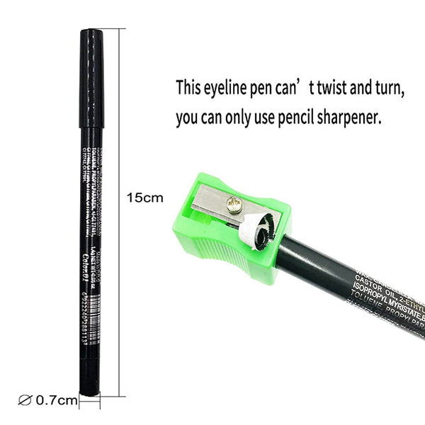 Evpct 12Pcs Green Blue White Black Brown Purple Color Gel Glitter Eyeliner Pencils Set for Women Waterline Waterproof Smudge Proof Lapiz De Ojos