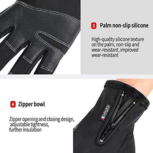 Women'S Men'S Winter Gloves, Cold Weather Warm Gloves,Running,Hiking,Fishing,Hunting,Finger Touch Screen Gloves