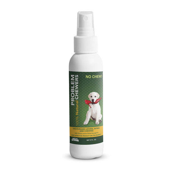 Health Extension Advanced Chew Solution with 3 Bittering Agents 8oz - Effectively Stops Licking, Biting, and Chewing in Pets