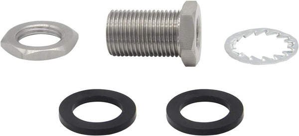 Stainless Steel Bulkhead Fitting 1/4" NPT Female Bulked Coupler Thru-Bulk Tank Fitting Connector (Pack of 2)