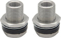 Stainless Steel Bulkhead Fitting 1/4" NPT Female Bulked Coupler Thru-Bulk Tank Fitting Connector (Pack of 2)