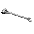 2 in 1 Scaffolding Podger Ratchet Wrench Site Ratcheting Socket Spanner Tool 19mm/22mm Silver
