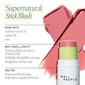 Well People Supernatural Stick Multi-Use Blush, Creamy, Hydrating Blush Stick for a Pop of Color, Multi-Use, Vegan & Cruelty-Free, Pomegranate