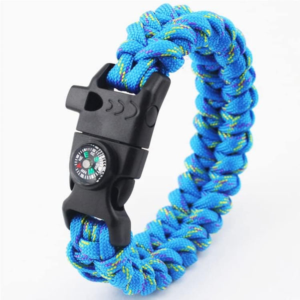 CooBigo 5/8" Compass Whistle Buckle Plastic Paracord Bracelet Outdoor Camping Emergency Survival Travel Kits 10pcs 5/8 Inch Black