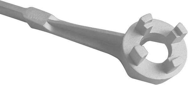 Aluminum Bung Wrench, 55 Gallon Drum Wrench, Barrel Wrench for Opening 10 15 20 30 50 55 Gallon Drums, Fits 2 Inch and 3/4 Inch Bung Caps 1 Silver