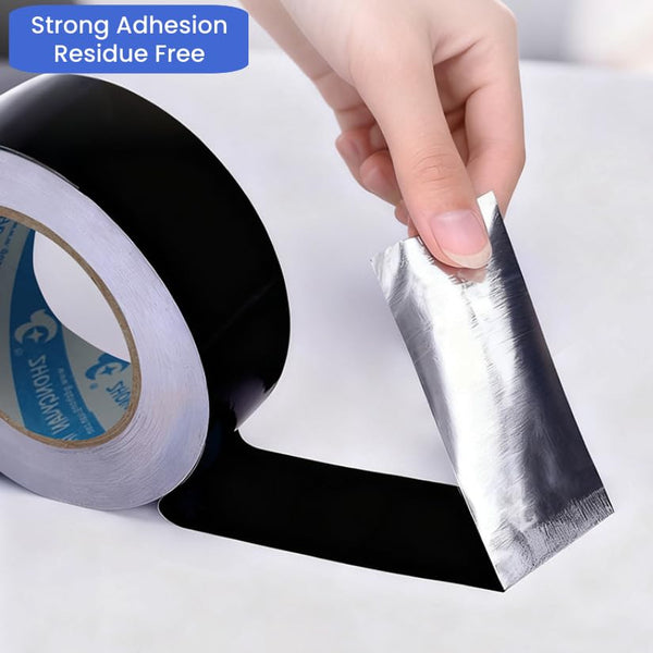 Black Aluminum Foil Tape High Temp Heavy Duty Adhesive HVAC Sealing Hot Cold Air Duct Tape for Pipe Metal Repair (2 IN x 64 FT 3.9 Mil) Black 2
