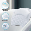 Beautybaby Bathtub Spa Pillow Bath Pillows for tub, with Non-Slip 8 Large Strong Suction Cups, Free Machine Washable Bag Luxurious Head, Neck,