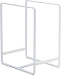 Juvale 3-Piece Plate Organizer - Space-Saving Cabinet Storage & Dish Storage Rack - Plate Stand & Pot Lid Holder - Pack of 3, White, 1 Large & 2 Small