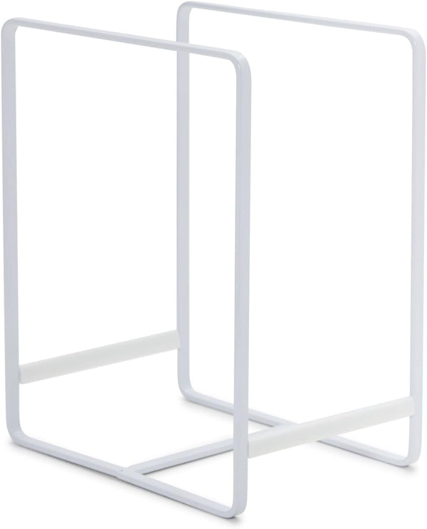 Juvale 3-Piece Plate Organizer - Space-Saving Cabinet Storage & Dish Storage Rack - Plate Stand & Pot Lid Holder - Pack of 3, White, 1 Large & 2 Small