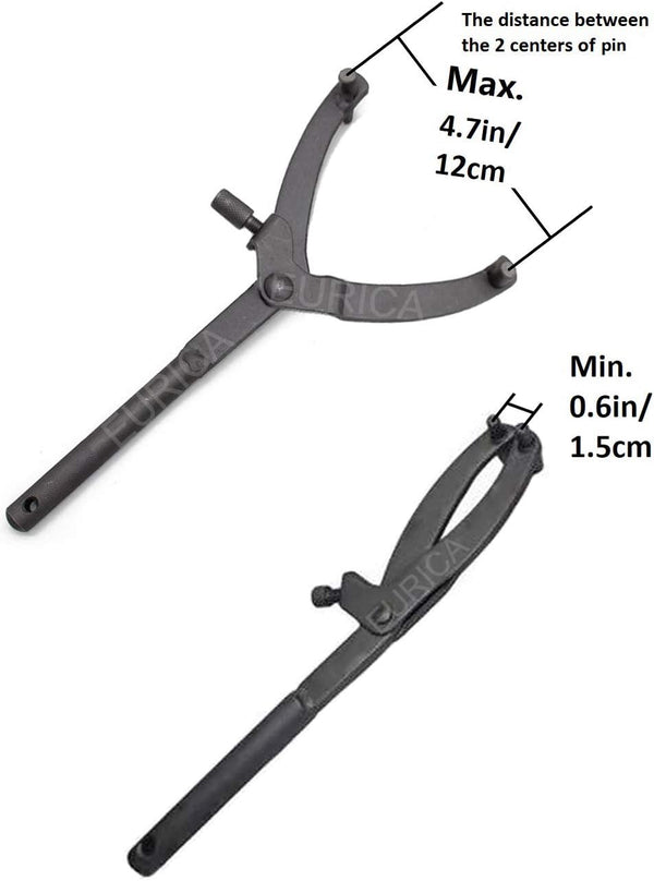 EUICAE Adjustable Wrench Clutch, Stainless Steel, 11.8in Length, Suitable for Different Distances and Sizes Type A