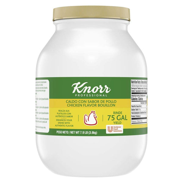 Knorr Professional Caldo de Pollo, Bouillon with Chicken Flavor Granulated Bouillon as a Base, Marinade, Flavor Enhancer, Shelf Stable