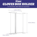 XL Gloves Box Holder,Wire Rack Dispenser for Gloves - Tissues Paper Towels Organizer - Mounting Accessories Included - Holds up to 3 Boxes -