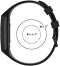 Replacement Bands Compatible with Fitbit Charge 4 / Charge 3, Silicone Fitness Sport Wristbands for Women Men Small Large Black Large