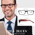 BLS BLUES Reading Glasses for Women/Men Blue Light Blocking, Fashion Readers Anti Eye Strain/Migraine Eyeglasses 6 Packs/Case Mix1 1.0 x