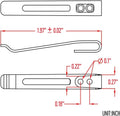 CIVIVI Deep Carry Pocket Clip for Knives,Recessed Screw Hole Design, NO Screws Included CA-05B (Plain)
