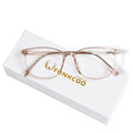 FONHCOO Blue Light Blocking Glasses Women Men TR90 Fashion Frame Computer Blue Light Glasses Crystal Brown