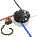 Ceiling Fan Switch Zing Ear Ze-208S E89885 3 Speed 4 Wire Pull Chain Switch with 4 Pre-Installed Wires Replacement Part for Hunter, Hampton Bay,