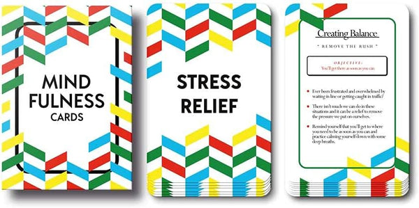 Allura & Arcia 52 Mindfulness Cards - Stress Less, Mindful Meditation, Gratitude, Kindness, Self Care & Relaxation 4 x 5 x 0.75 inches