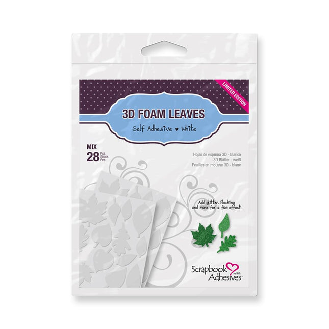 3L Corporation Self-Adhesive Scrapbook Foam Embellishment Shapes, Leaves
