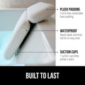 GORILLA GRIP Bath Pillow for Tub, Strong Suction Cups, Luxury Bathtub Pillows, Headrest Neck and Back Support, Relaxing Hot Tub and Home Spa