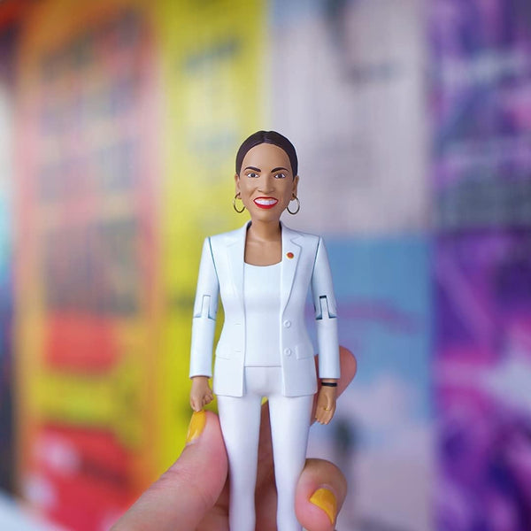 FCTRY Alexandria Ocasio-Cortez Real Life Political Action Figure: US Female Representative AOC Collectible Figurine Perfect for Collectors, Gag