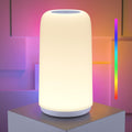 Touch Bedside Table LED Lamp, [Sleek Design & RGB Mode] Multi-Color Dimmable with Warm White Lights, Birthday Gifts for Women Mom, Smart