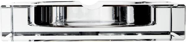 Juvale Crystal Glass Ashtray - 7 x 7 x 1.5 in, Clear Classic Square - Indoor Ashtray for Smokers, Decorative Smoke Tray with 4 Cigar Rests 7x7x1.5