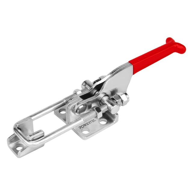 POWERTEC 1PK Toggle Clamp, 700 lbs Holding Capacity, 431 Adjustable U Bolt Latch w/ Antislip Hand Grip for Woodworking J