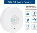 YCA1001 Ceiling Motion Sensor Light Switch, 360 Degree Occupancy Sensor PIR Motion Switch, 110-240VAC Universal Voltage, 40ft Detection Range,