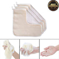 6 Pack Exfoliating Face Body Wash Cloth Towel, Soft-Weave Scrub Towel Beauty Skin Home Massage Bath Cloth for Skin Care, Shower Scrubber