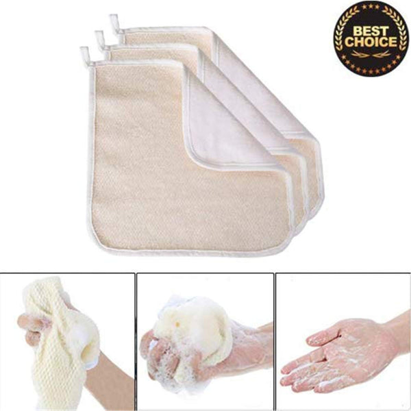 6 Pack Exfoliating Face Body Wash Cloth Towel, Soft-Weave Scrub Towel Beauty Skin Home Massage Bath Cloth for Skin Care, Shower Scrubber