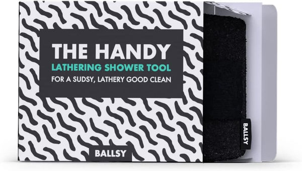 Ballsy Handy Shower Tool - Sponge for Generating Extra Suds, with Gently Exfoliating Design