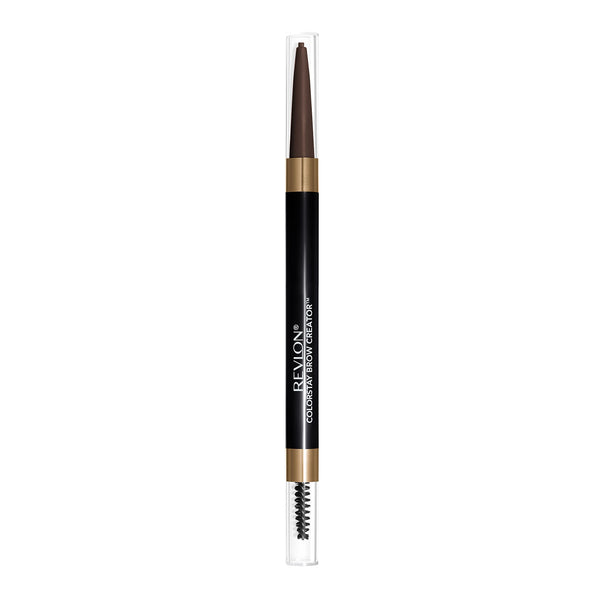 Revlon Eyebrow Pencil & Powder, Colorstay Brow Creator 2-In-1 Eye Makeup with Spoolie, Longwearing with Precision Tip, 610 Dark Brown, 0.23 Oz