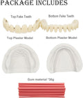 Healthyare Denture Do it Yourself Full Set of Top and Bottom Fake Teeth for Improve Smile
