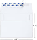ValBox 100 Qty A6 Envelopes Self Seal 6.5 x 4.75" White Kraft Paper Invitation Envelopes for 4x6 Cards, Photos, Invitations, Weddings, Baby